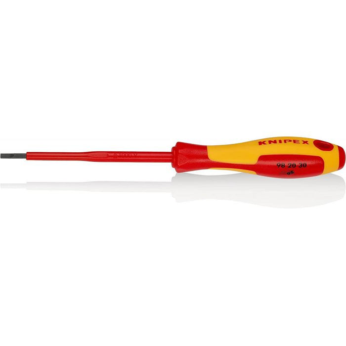 KNIPEX 98 20 30 Slotted Screwdrivers Insulated, 7/64 Inch