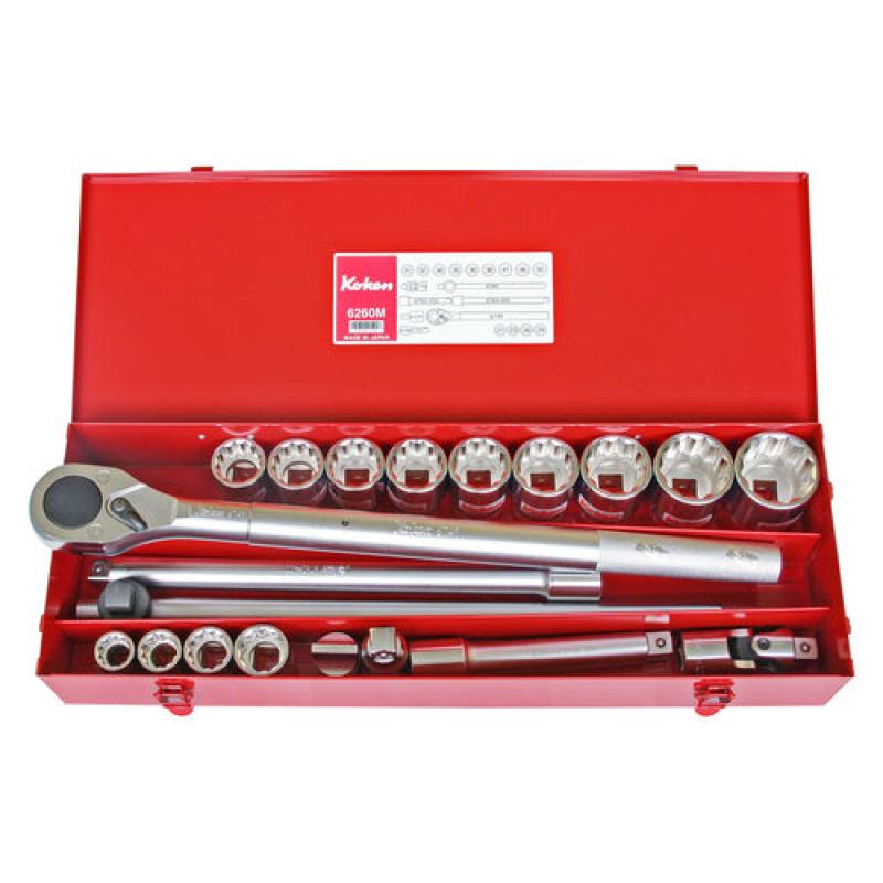 Ko-Ken 6260M Socket Set 12 Point 20 Pieces 3/4 Sq. Drive – EIO.com