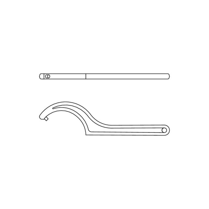 Gedore 6337980 Hook wrench with pin, 155-165 mm