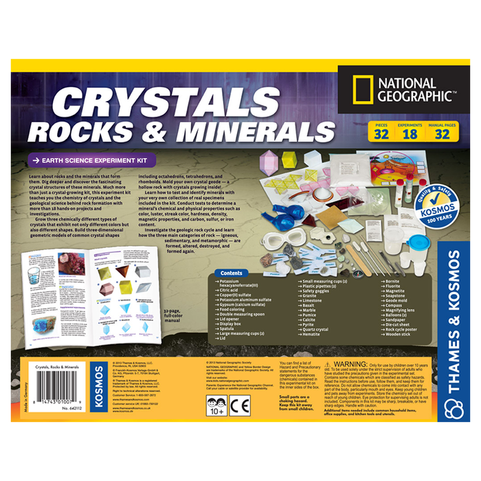 Thames & Kosmos 642112 Crystals, Rocks & Minerals Science Experiment Kit