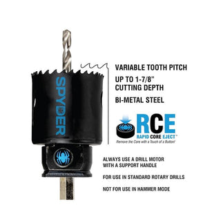 Spyder 600093CF RCE HOLE SAW, BI-METAL,3 Inch