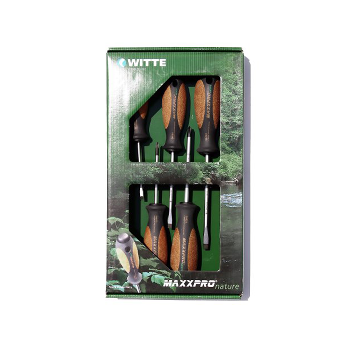 Witte 654865 Maxxpro Cork Slotted and Phillips Screwdriver Set, 5 Piece