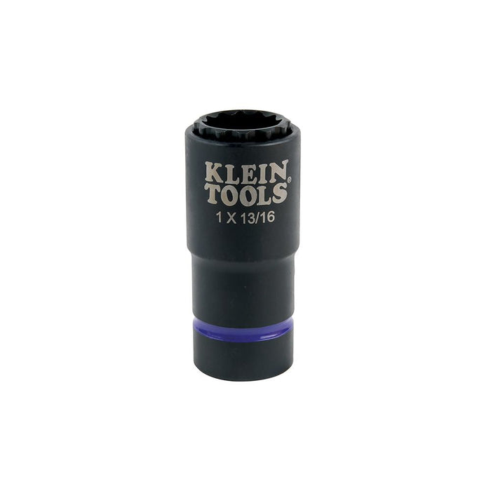 Klein Tools 66015 2-in-1 Impact Socket, 12-Point, 1 and 13/16-Inch