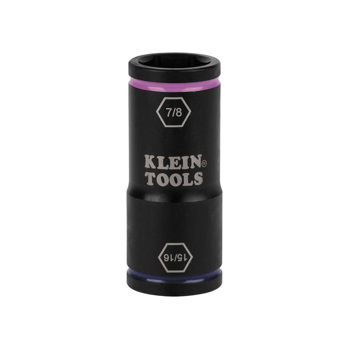 Klein Tools 66073 Flip Impact Socket, 15/16 and 7/8-Inch