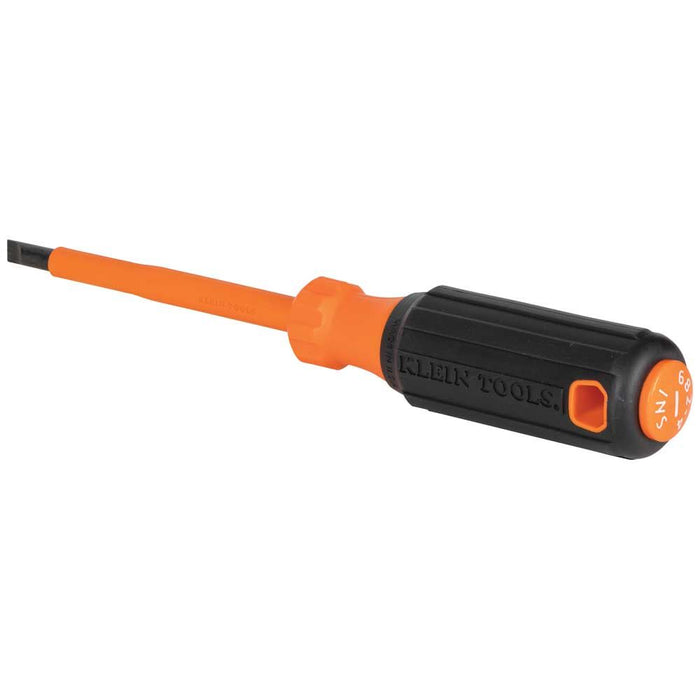 Klein Tools 6824INS Insulated Screwdriver, 1/4-Inch Cabinet Tip, 4-Inch Round Shank