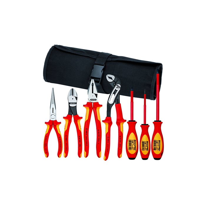 Knipex 9K 98 98 27 US 1000V Pliers and Screwdriver Tool Set in Nylon Pouch, 7 Piece