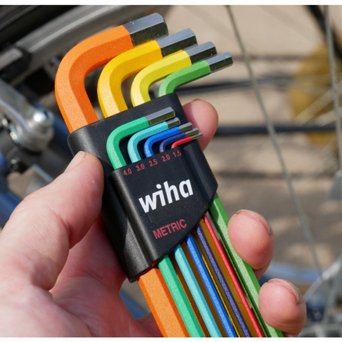 Wiha 66980 Ball End Color Coded Metric Hex L-Key Set, 9 Pc.