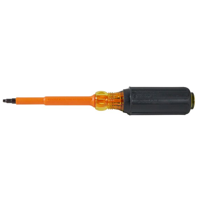 Klein Tools 662-4-INS #2 Square 4'' Shank Insulated Screwdriver