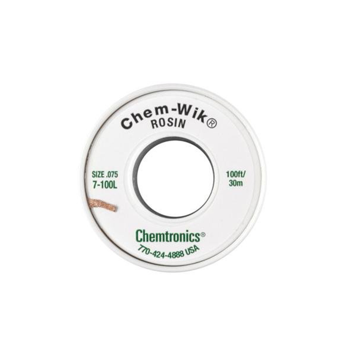 Chemtronics 7-100L Chem-Wik Desoldering Braid .075", 100ft
