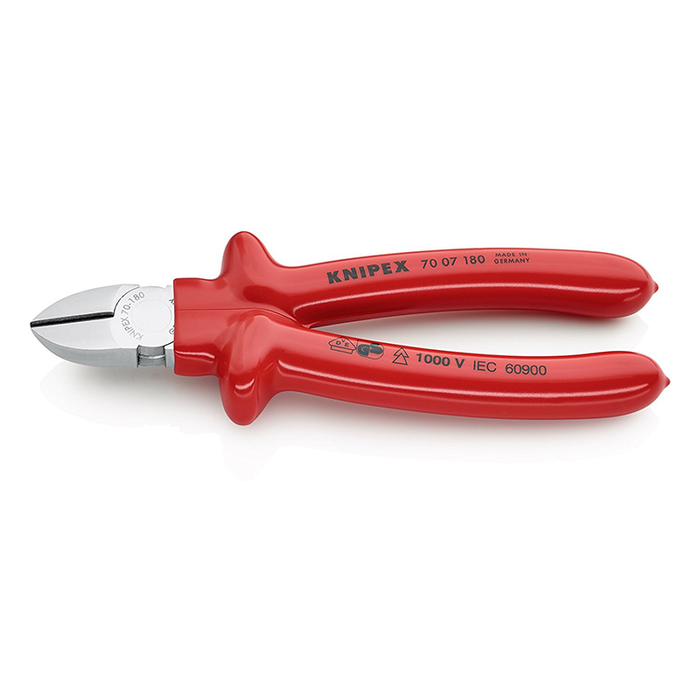 Knipex 70 07 180 Diagonal Cutter 7,09" with dipped insulation