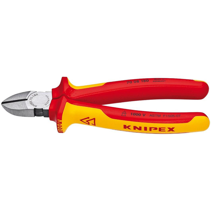 Knipex 70 08 180 SBA 1,000V Insulated Diagonal Cutters