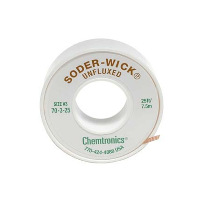 Chemtronics 70-3-25 Soder-Wick, .080 Green