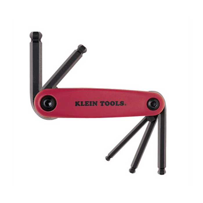 Klein Tools 70572 Grip-It Ball End Hex Five Key Fold-up Driver