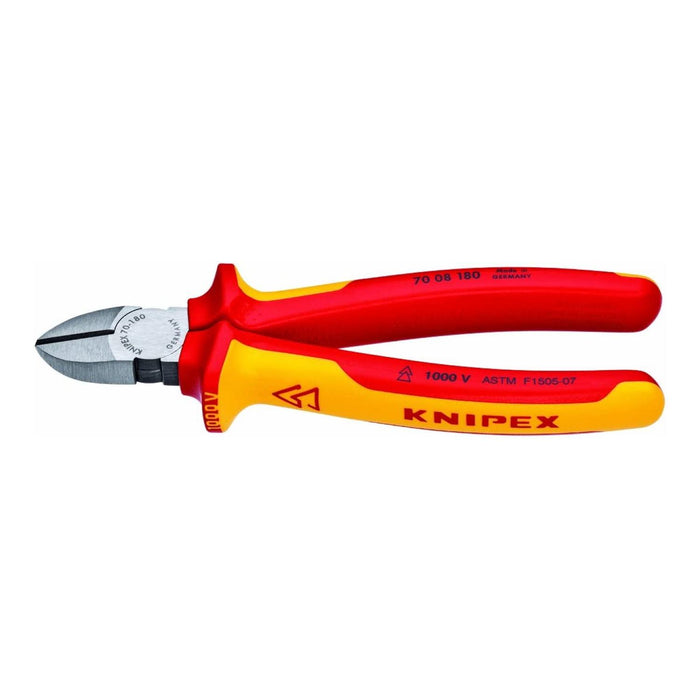 Knipex 70 08 180 US 1000V Insulated Diagonal Cutters, 7 1/4"