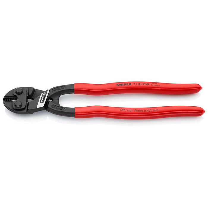 Knipex 71 31 250 CoBolt Compact Bolt Cutter with Notched Blade, 10"