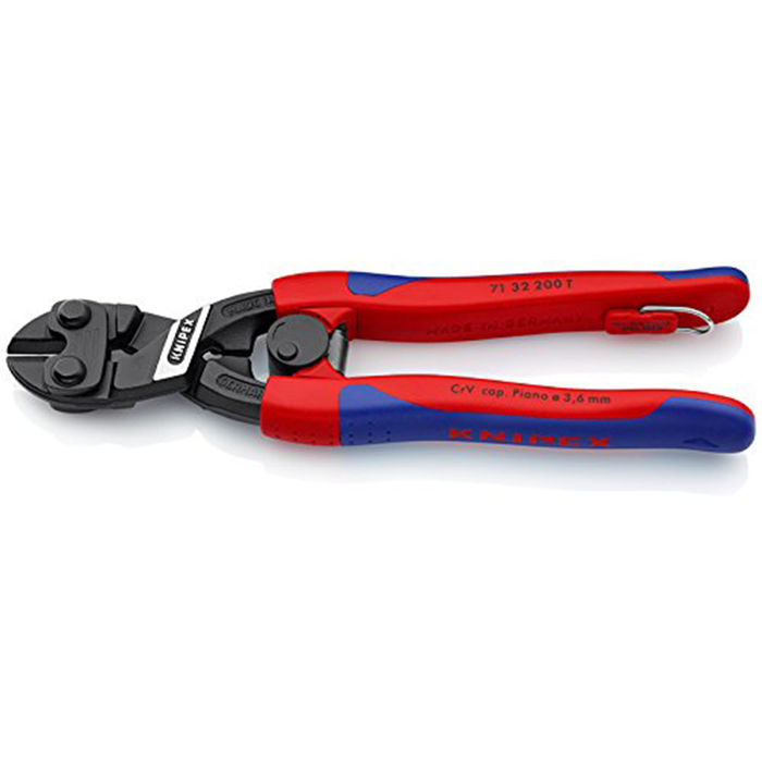 Knipex 71 32 200 T BKA Compact Bolt Cutters "CoBolt" 7,87" with recess in the blade