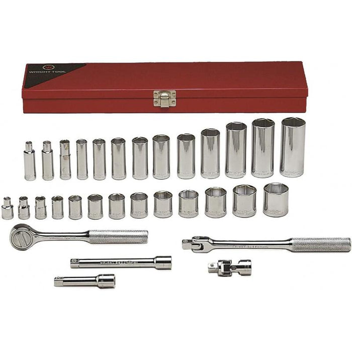 Wright Tool 339 3/8" Drive, 6 Point Standard and Deep Socket Set