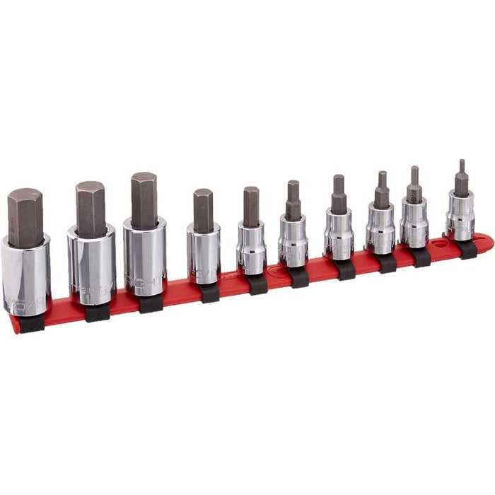 Wright Tool 311 3/8" and 1/2" Drives, Hex Bit Socket Set 10 Piece