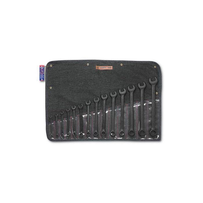 Wright Tool 721 Black 12 Pt. Combination Wrench Set 14 Piece