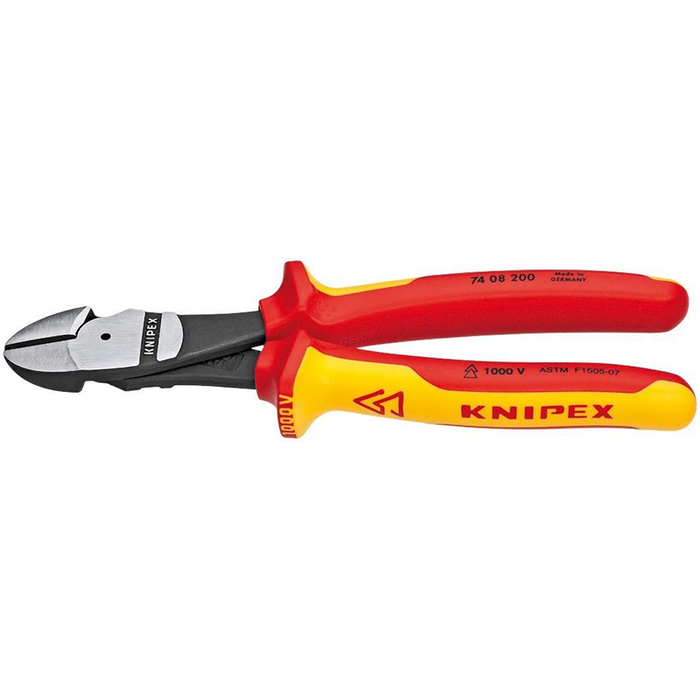 Knipex 74 08 200 SBA 8-Inch High Leverage Diagonal Cutters - 1000 Volt