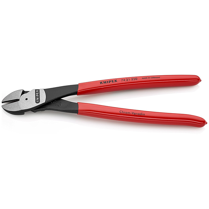 Knipex 74 21 250 SBA 10-Inch High Leverage Angled Diagonal Cutters
