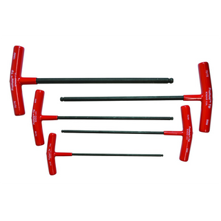 Bondhus 75148 Ball End T-handles with ProHold Tip, 5 Piece