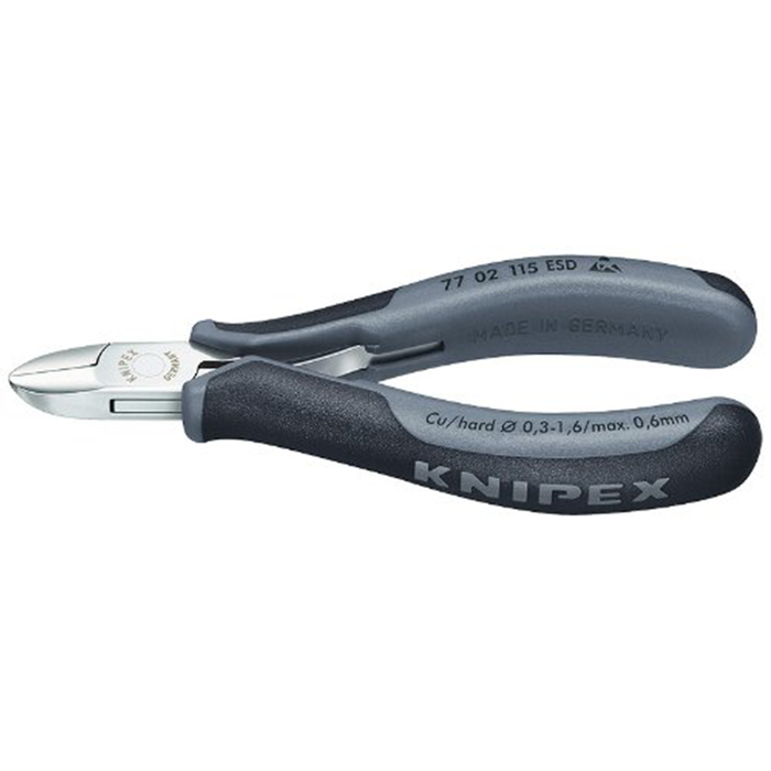 Knipex 77 02 115 Comfort Grip ESD Electronics Diagonal Cutters