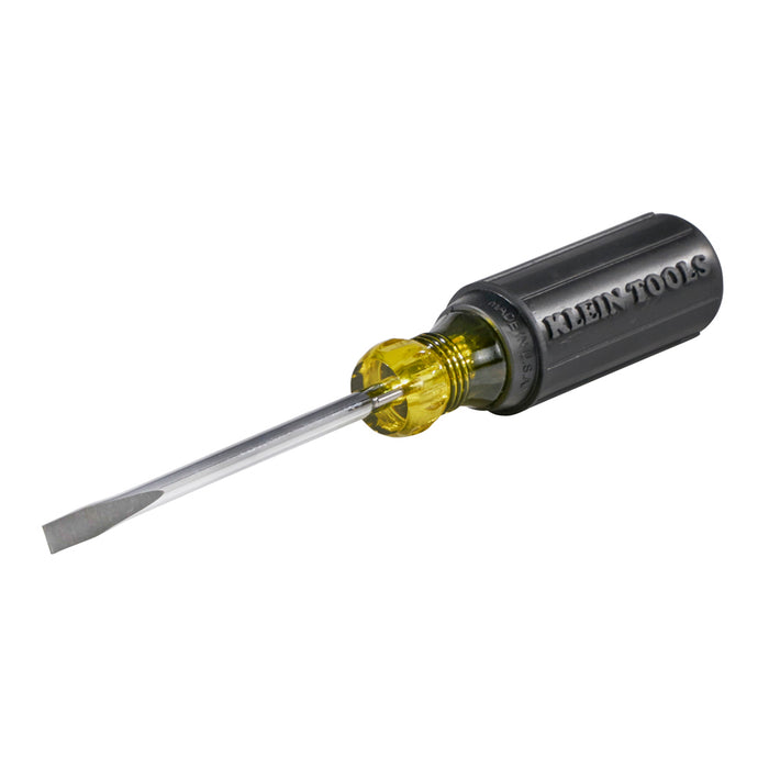 Klein Tools 605-4B 1/4" Cabinet Tip Wire Bending Screwdriver on 4" Round-Shank