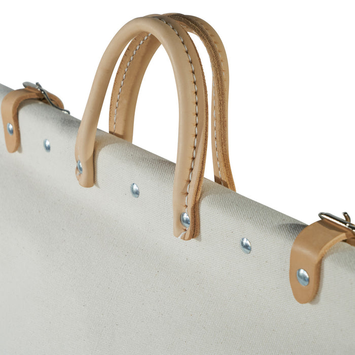 Klein Tools 5105-20 High-Bottom Canvas Tool Bag, 20-Inch,White/Tan