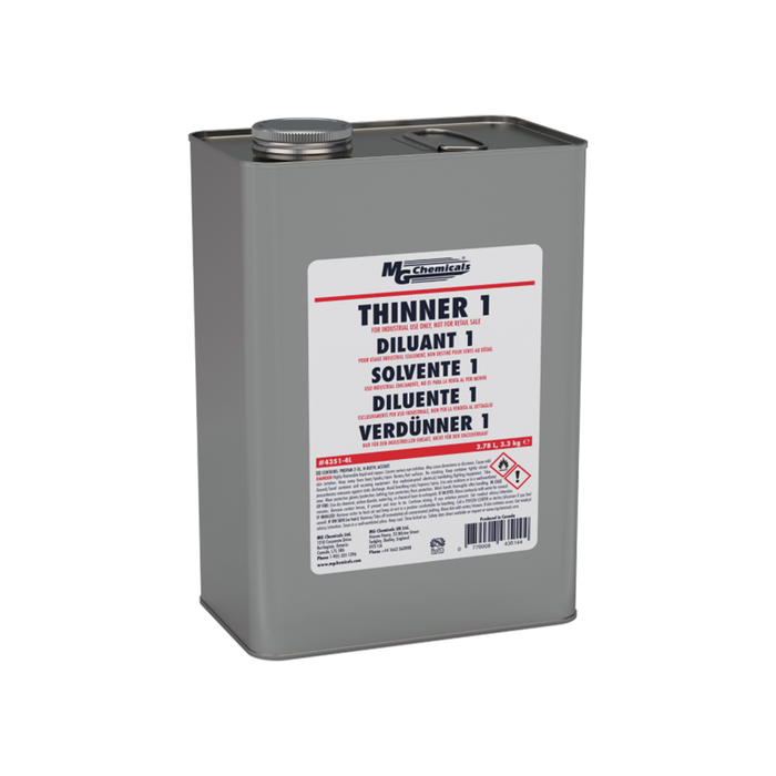 MG Chemicals 4351-4L Thinner 1 Cleaner 4 Liter Container — EIO.com