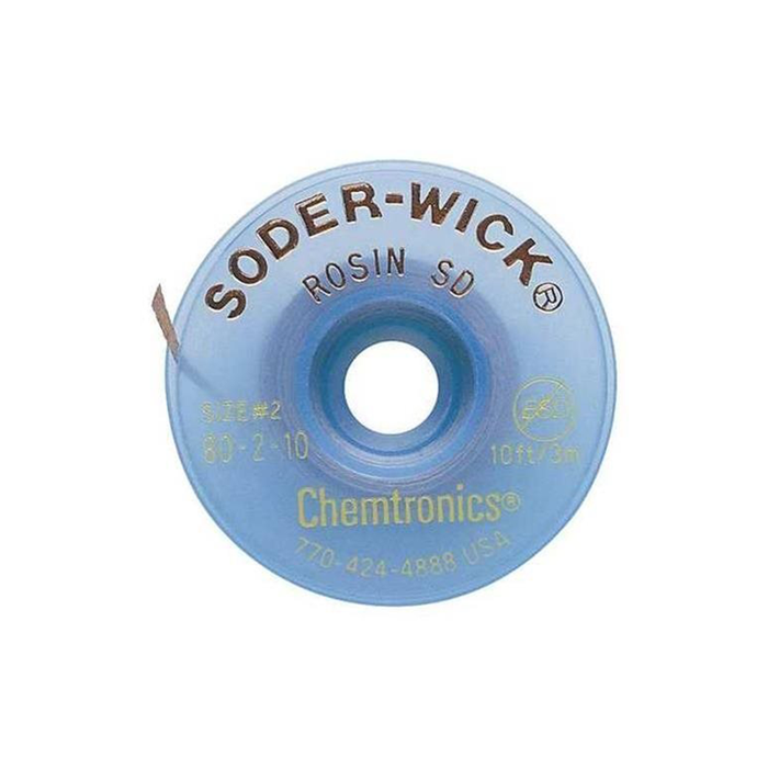 Chemtronics 80-2-10 SODER-WICK Rosin Desoldering Braid .060" x 10'