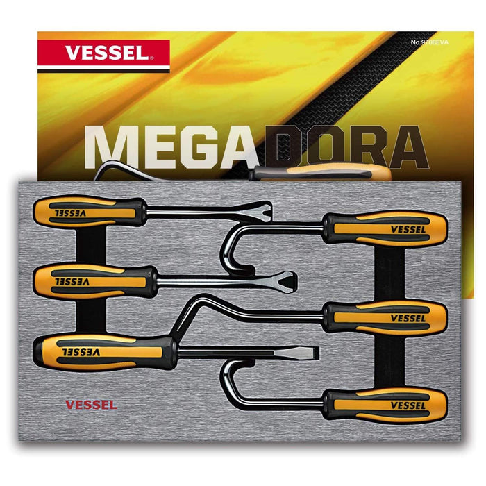 Vessel Tools 9706EVA MEGADORA Removing Tool Set, 6 Pieces