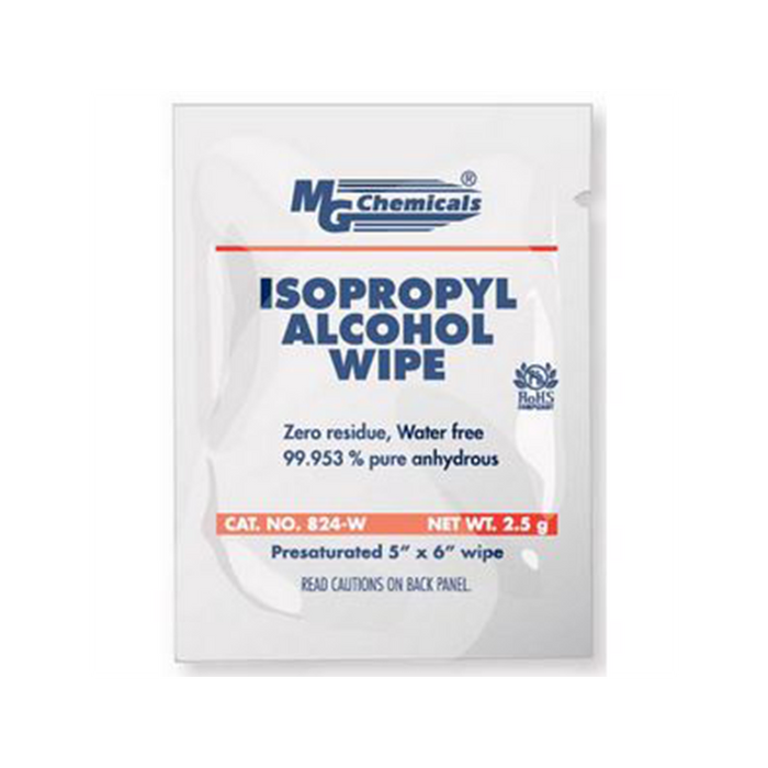 Mg Chemicals 824-WX25 IPA Wipes, 25 Wipes