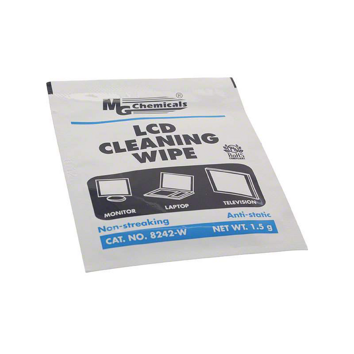 Mg Chemicals 8242-WX25 LCD Cleaning Wipes, 25 Wipes
