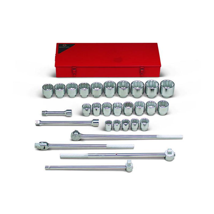 Wright Tool 829 1-Inch Drive 29 Piece 12 Point Standard Socket Set