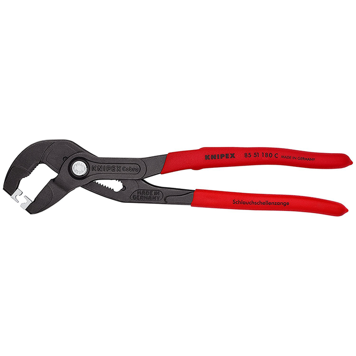 Knipex 85 51 180 C, 7.5" Hose Clamp Pliers for Click Clamps