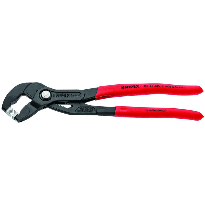 Knipex 85 51 250 C, 10" Hose Clamp Pliers for Click Clamps