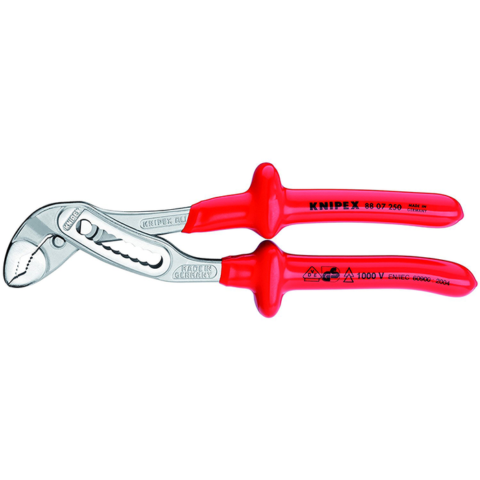 Knipex 88 07 250 Water Pump Pliers "Alligator" with dipped insulation