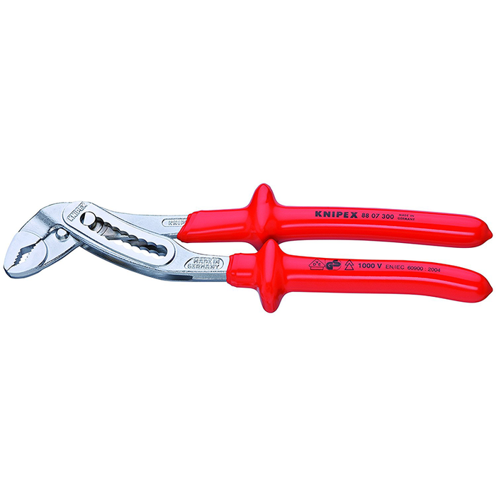 Knipex 88 07 300 Water Pump Pliers "Alligator" with dipped insulation