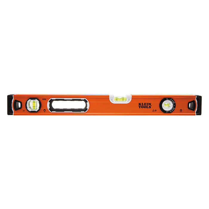 Klein Tools 935L Level, 24-Inch Magnetic Bubble Level with Adjustable Vial and Top V-Groove