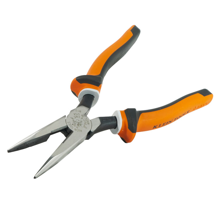Klein Tools 2038EINS Long Nose Side Cutter Pliers, 8-In Slim Insulated