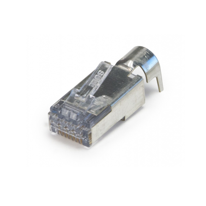 Platinum Tools 202052J ezEX48 -Shielded CAT6A Connector, External Ground - Pack of 50