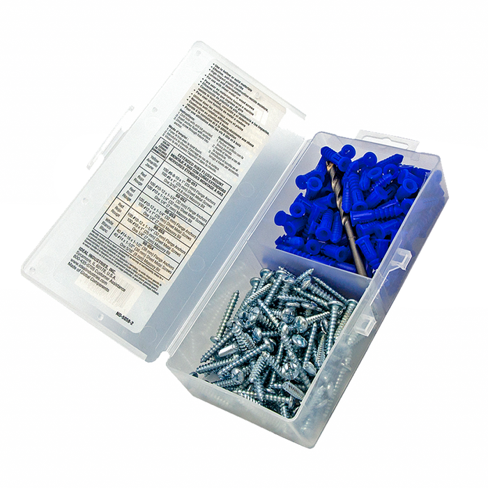 Ideal 90-052 Flange Anchor Kit, Blue, 10-12, #10 x 1-1/4" Screws