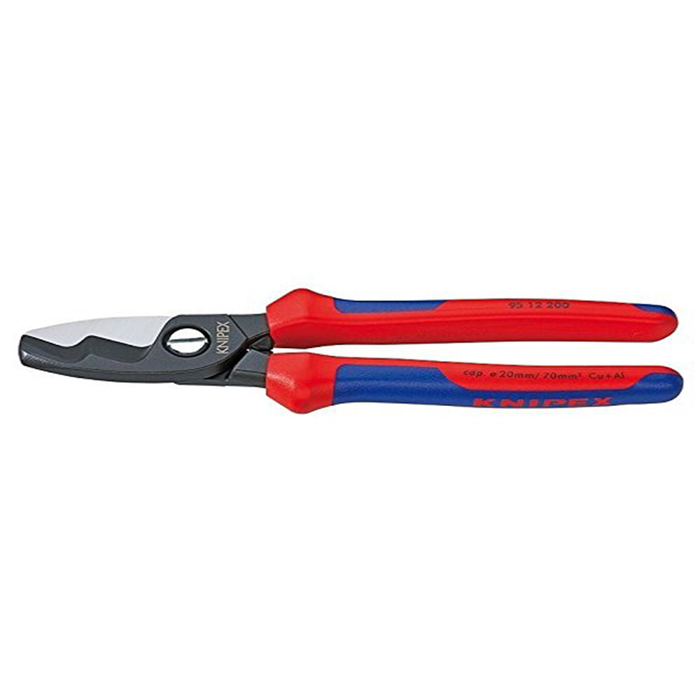 Knipex 95 12 200 8" Cable Shears With Twin Cutting Edge And Comfort Grip