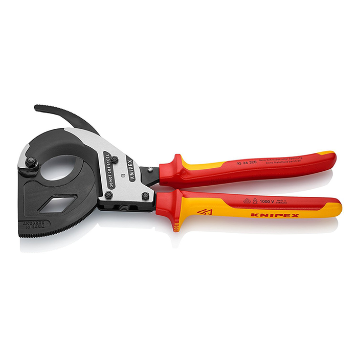 Knipex 95 36 320 Cable Cutters ratchet principle 3-stage