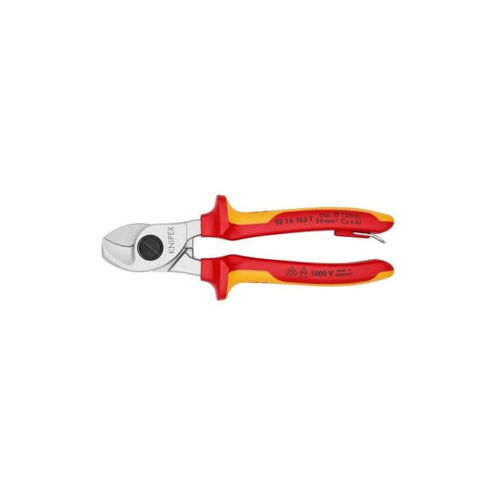 Knipex 95 16 165 T Cable Shears-1000V Insulated, Tethered Attachment