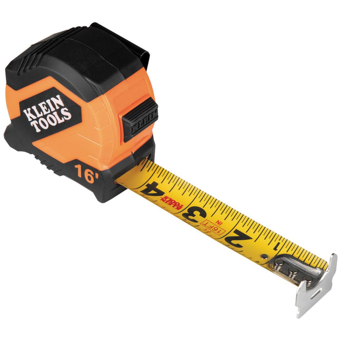 Klein Tools 9516 Tape Measure, 16-Foot Compact, Double-Hook —