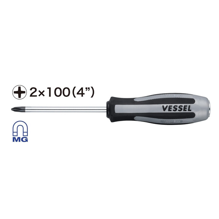 Vessel Tools 9806JSPB Phillips JIS Tip Screwdriver Set, 6 Pc.