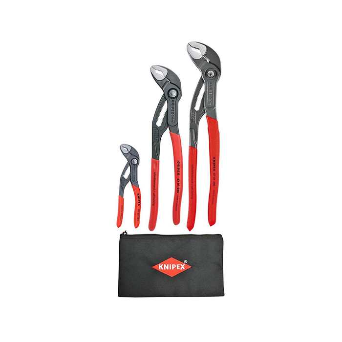 Knipex 9K 00 80 122 US Cobra Pliers Tool Set with Keeper Pouch