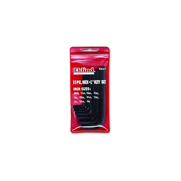 Wright Tool 9E69211 Fractional L-Key Set Short Arm in Pouch